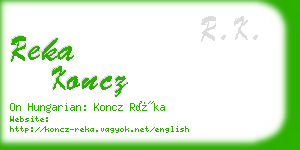 reka koncz business card